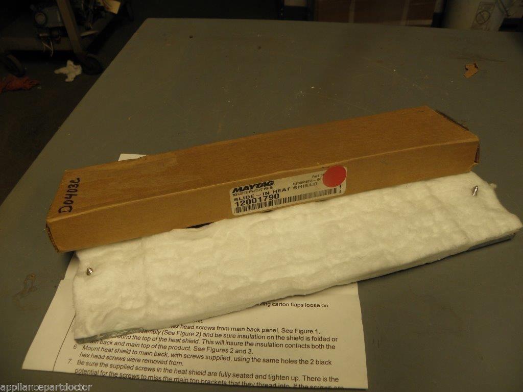 Maytgag Whirlpool Stove 12001790 Slide In Heat Shield NEW IN BOX Maytgag Whirlpool Stove 12001790 Slide In Heat Shield NEW IN BOX